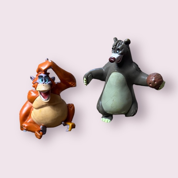 Disney’s Jungle Book Small PVC Action Figures Baloo And King Louie Cake Toppers - Picture 1 of 8